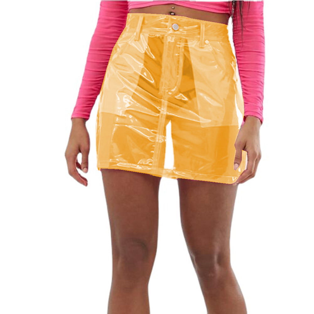 Clear Vinyl Shortie Skirt