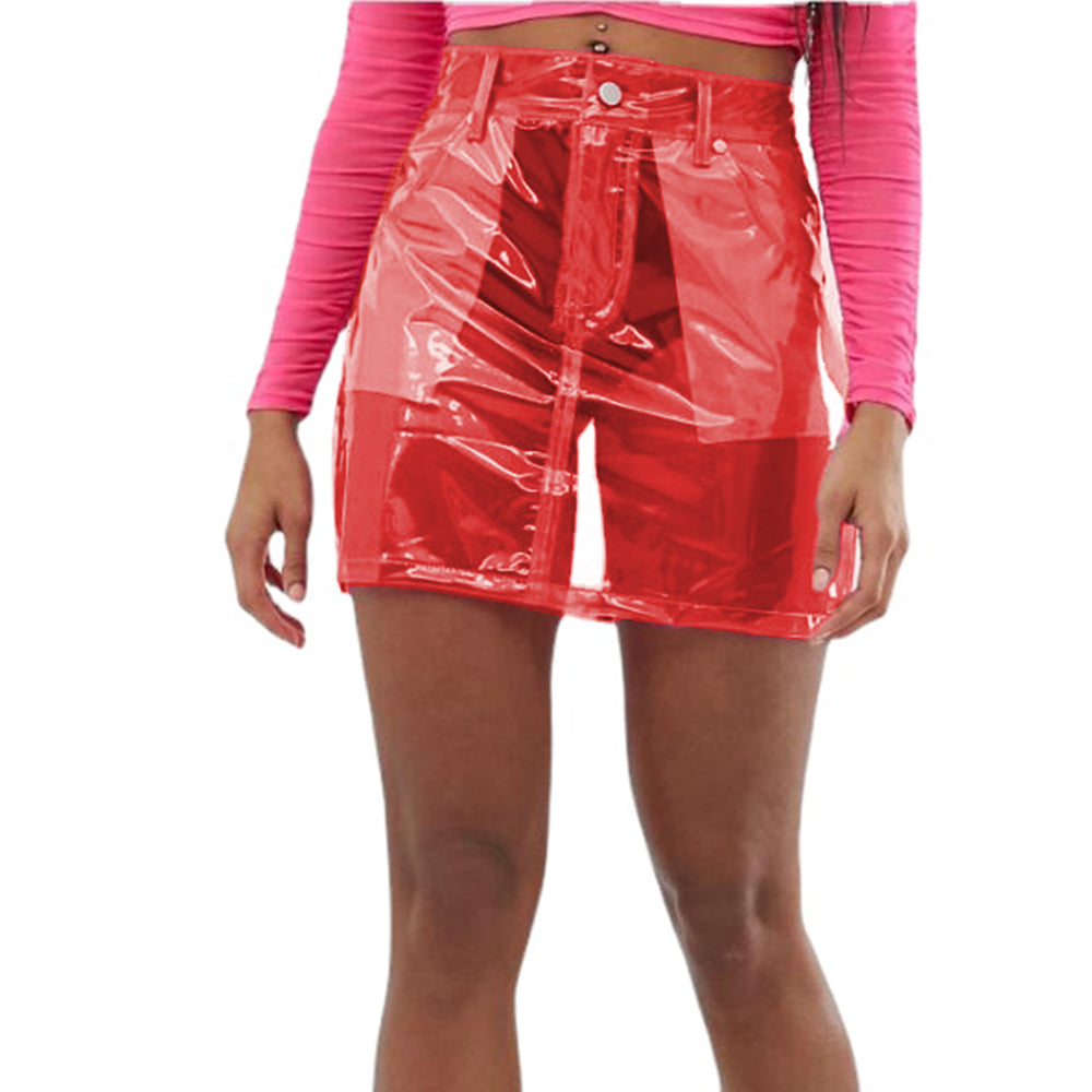 Clear Vinyl Shortie Skirt