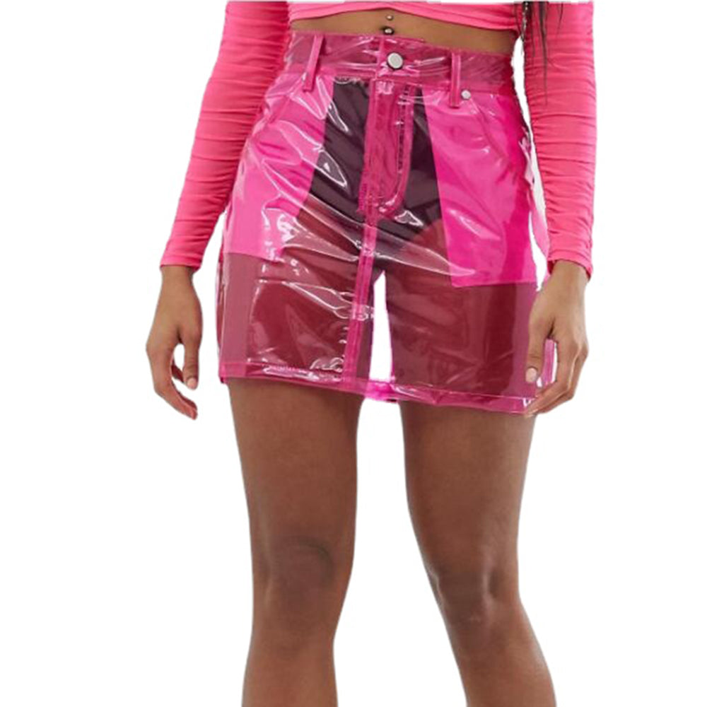 Clear Vinyl Shortie Skirt