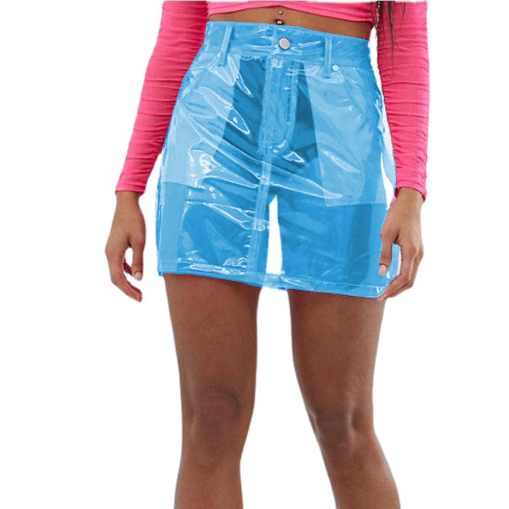 Clear Vinyl Shortie Skirt