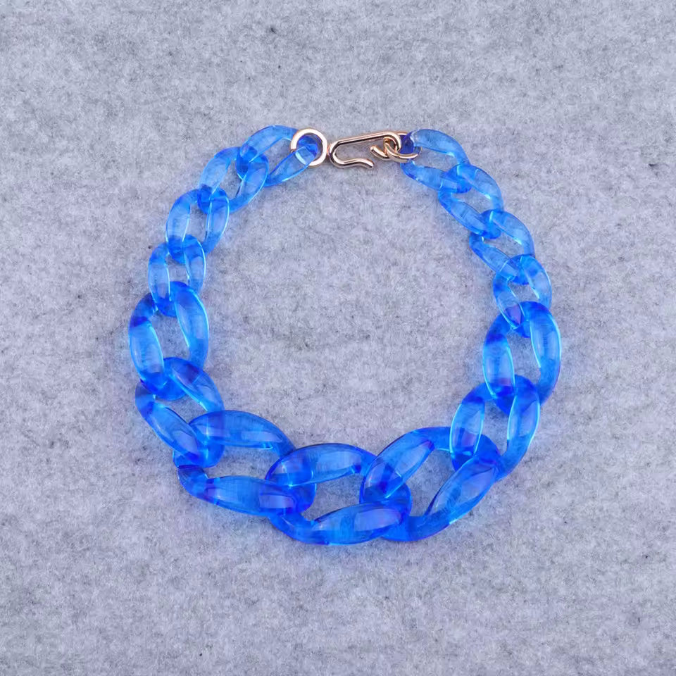 Clear Chunky Chain Necklace