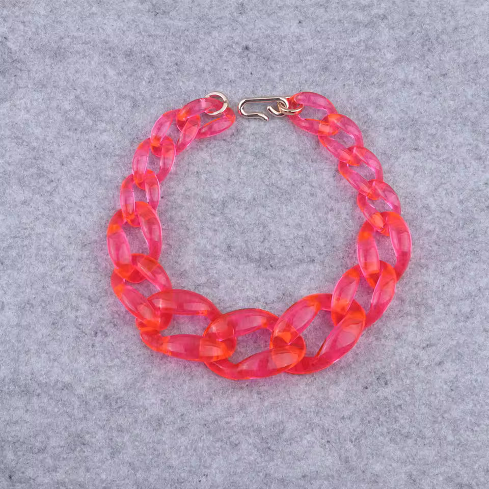 Clear Chunky Chain Necklace